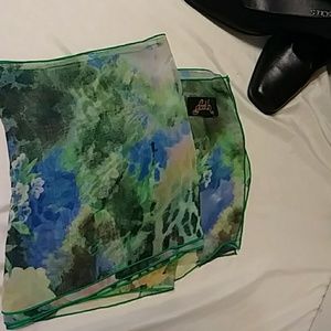Sheer Scarf Watercolors bY FAITH Wrap Top Shoulder Head Hair waist accessories